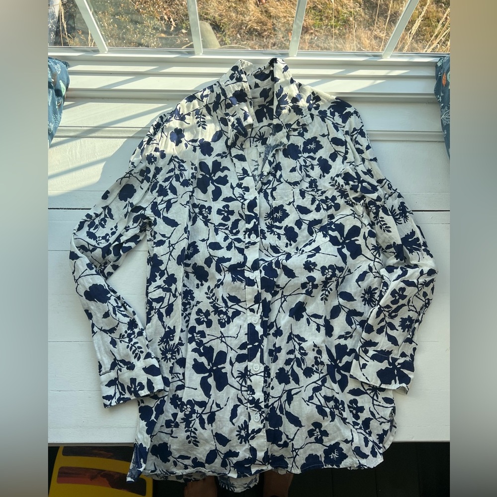 OUTERKNOWN Sydney linen boyfriend shirt